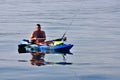 Kayak fisherman. Royalty Free Stock Photo