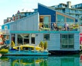 Kayak Floating Homes at Fishermans Wharf Royalty Free Stock Photo