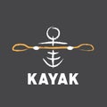 Kayak logo created in tribal style