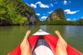 Kayak in mangrove forests Royalty Free Stock Photo