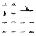 kayak, oar icon. water transportation icons universal set for web and mobile