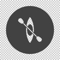 Kayak and paddle icon