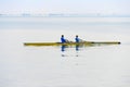 Kayak paddling teenagers Royalty Free Stock Photo