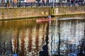 Kayak Reflection Singel Canal Amsterdam Holland Netherlands