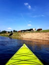 Kayak River cow water Royalty Free Stock Photo