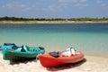 Kayak in the sand beach