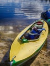 kayak on sandy beach