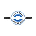 Kayak sport emblem logo design