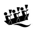 kayak sport isolated icon design