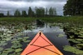 Kayak in the Storm Royalty Free Stock Photo