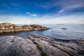 Kayak tourism at Ladoga Lake in Karelia, Russia