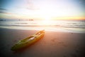 Kayak at the tropical beach Royalty Free Stock Photo