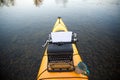 Kayak with a typewriter Royalty Free Stock Photo