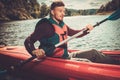 Kayaker on a boat