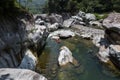 Kayaker on the cangrejal river in pico bonito national park hond