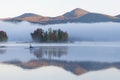 The kayaker at Chittenden Reservoir in the Fog