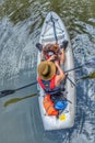 Kayaker at Rope Mill park