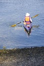 Kayaker kayaking Royalty Free Stock Photo