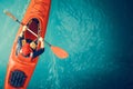 Kayaker Lake Tour Aerial