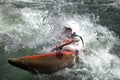 kayaker maneuvering