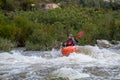 White water kayaking in Du Toits Kloof, South Africa Royalty Free Stock Photo