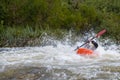 White water kayaking in Du Toits Kloof, South Africa Royalty Free Stock Photo