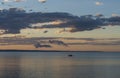 Kayaker Paddling in the Twilight