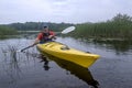 Kayaker in Presquile Provincial Park, Ontario Royalty Free Stock Photo