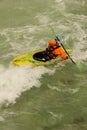 Kayaker on the river. Berchtesgaden. Germany