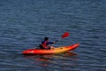 kayaker in the sea Royalty Free Stock Photo