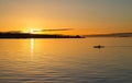 Kayaker silhouette in Norway