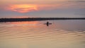 Kayaker in the Sunset Royalty Free Stock Photo