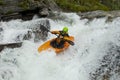 Kayaker in the waterfall Royalty Free Stock Photo
