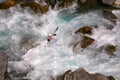 Kayaker in white water Royalty Free Stock Photo