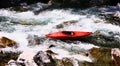 Kayaker in white water, rafting Royalty Free Stock Photo