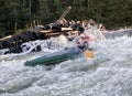 Kayaker in whitewater Royalty Free Stock Photo