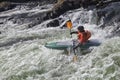 Kayaker in whitewater Royalty Free Stock Photo