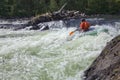 Kayaker in whitewater Royalty Free Stock Photo