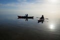 Kayakers in Bear Cut off Key Biscayne, Florida.