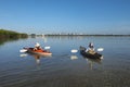 Kayakers in Bear Cut off Key Biscayne, Florida.