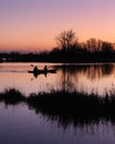 Kayakers at dawn Royalty Free Stock Photo