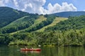 Kayakers on Echo Lake, Franconia, NH