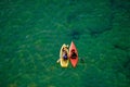 Kayakers, Lake Superior, Upper Peninsula, Michigan Royalty Free Stock Photo