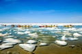 Kayakers paddling in Lake Superior Royalty Free Stock Photo