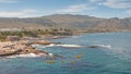 Kayakers at Hermanus in South Africa Royalty Free Stock Photo