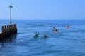 Kayakers on the sea Royalty Free Stock Photo