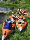 Kayakers Rest Royalty Free Stock Photo