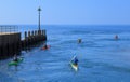 Kayakers on the sea Royalty Free Stock Photo