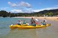 Kayakers Taking Off At Kaiteriteri Beach