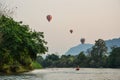 Kayaking with balloon view